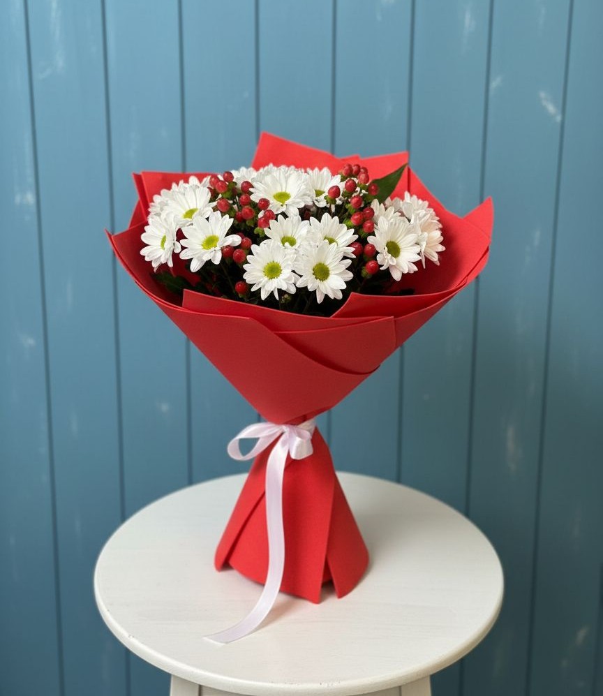 Букет цветов из: Хризантемы в Старобжегокай