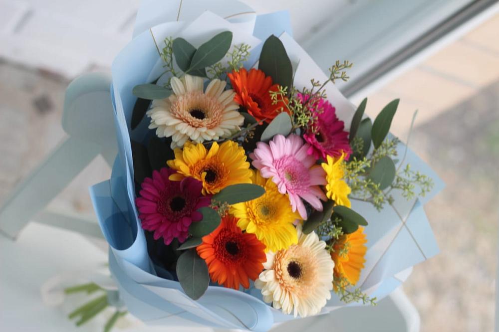 Букет цветов из: Герберы в Старобжегокай