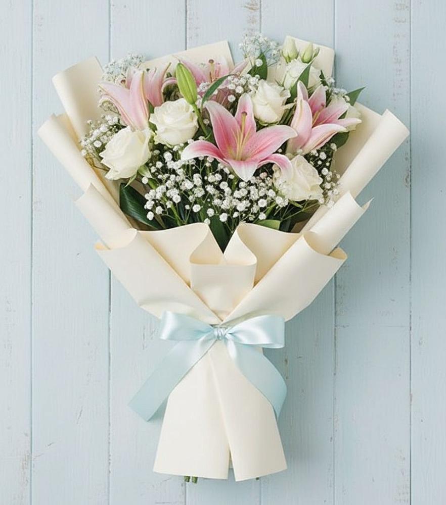 Букет цветов из: Лилии в Старобжегокай