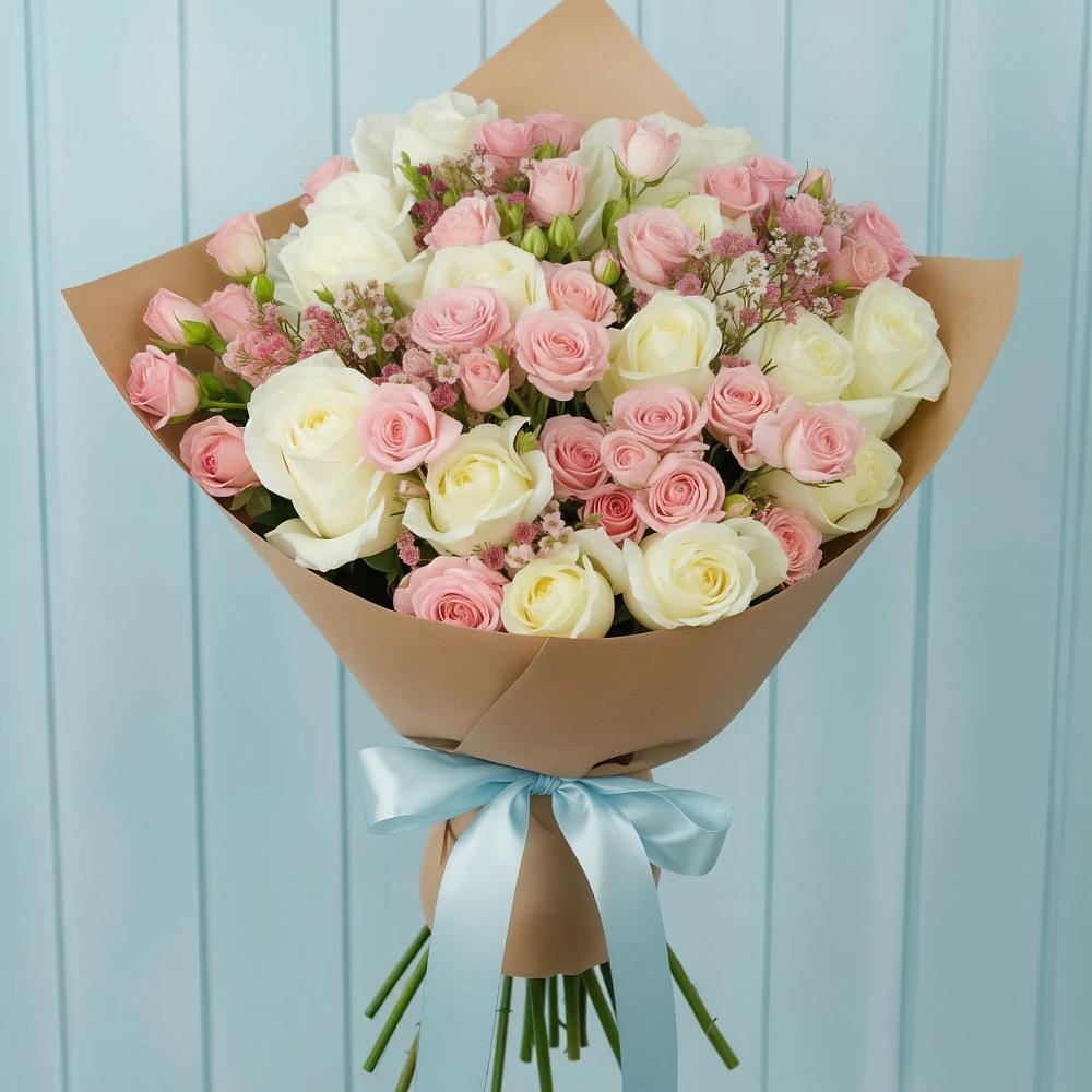 Букет цветов из: Розы в Старобжегокай