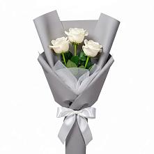 Букет 3 белые розы #REPLACE_PRED# Старобжегокай