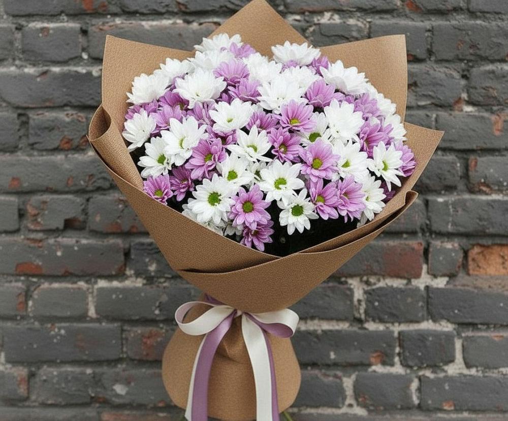 Букет цветов из: Хризантемы в Старобжегокай