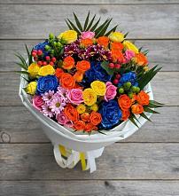 Букет цветов из:  Розы и Хризантемы в Старобжегокай