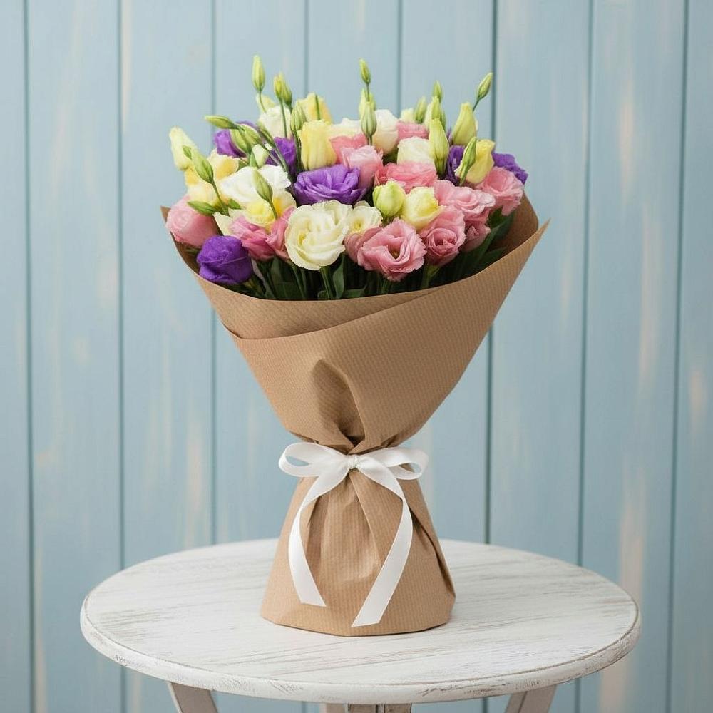 Букет цветов из: Лизиантусы в Старобжегокай