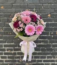 Букет цветов из:  Герберы и Хризантемы в Старобжегокай