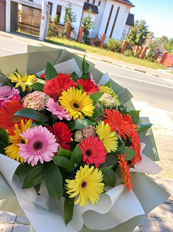 Букет цветов из: Герберы в Старобжегокай