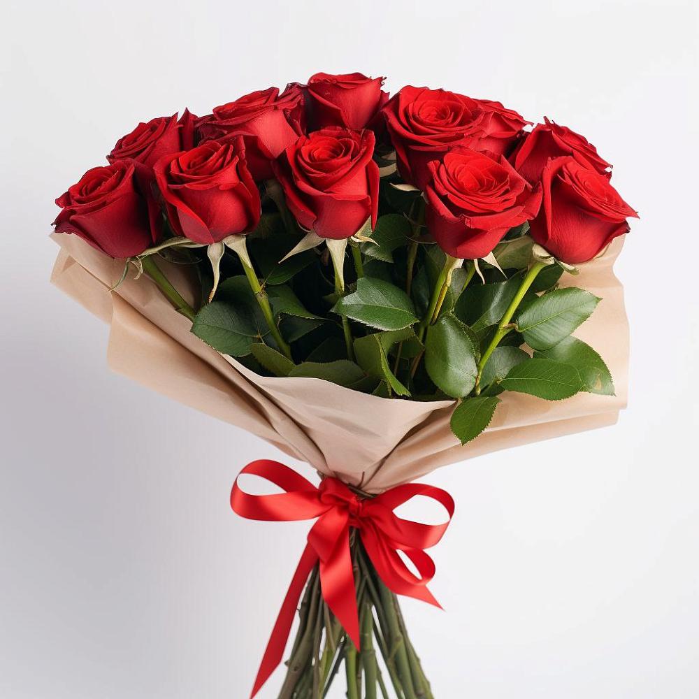 Букет 11 Красных роз Эдлесс Лав в Старобжегокай